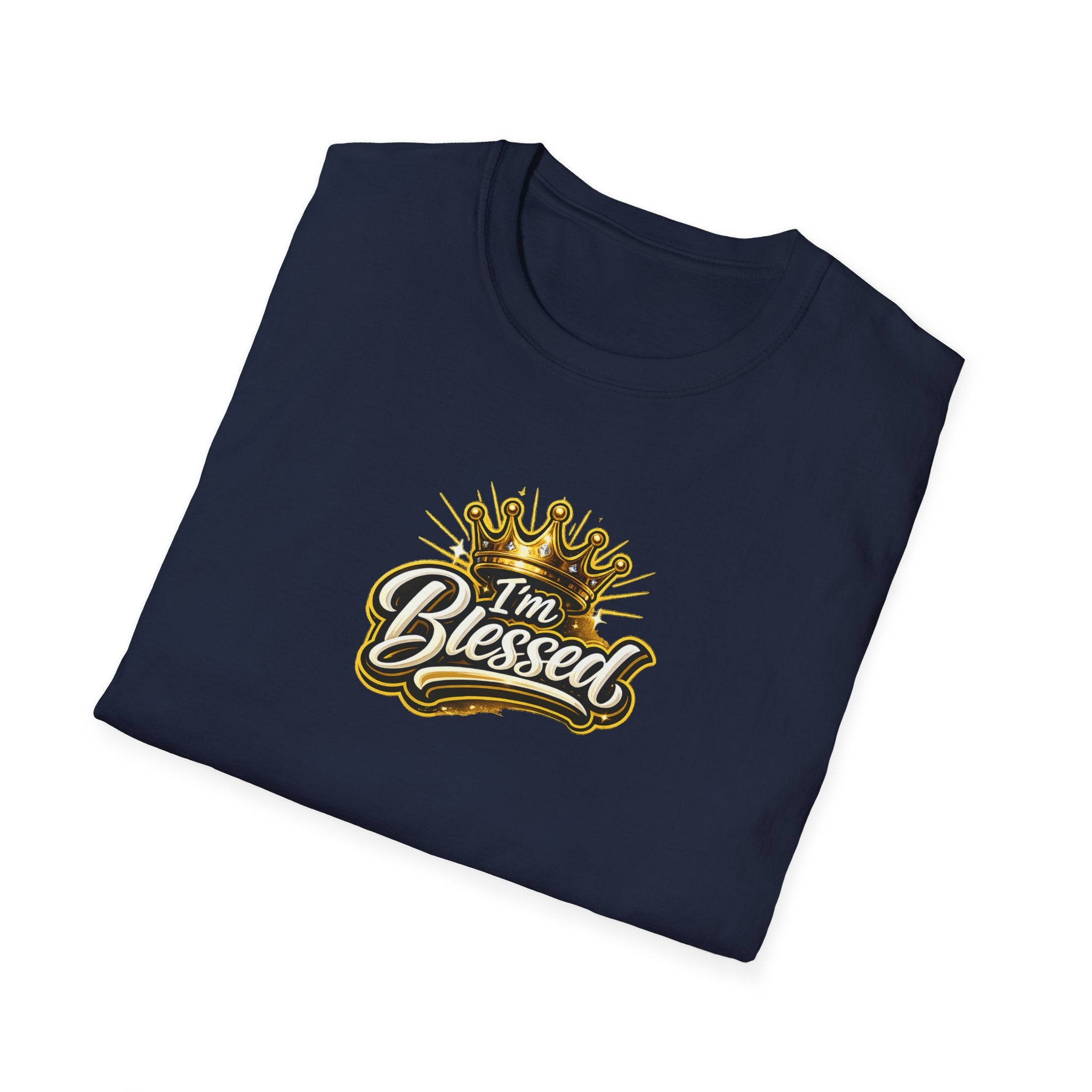 I'm Blessed T‑Shirt — Gold Crown Inspirational Faith Tee