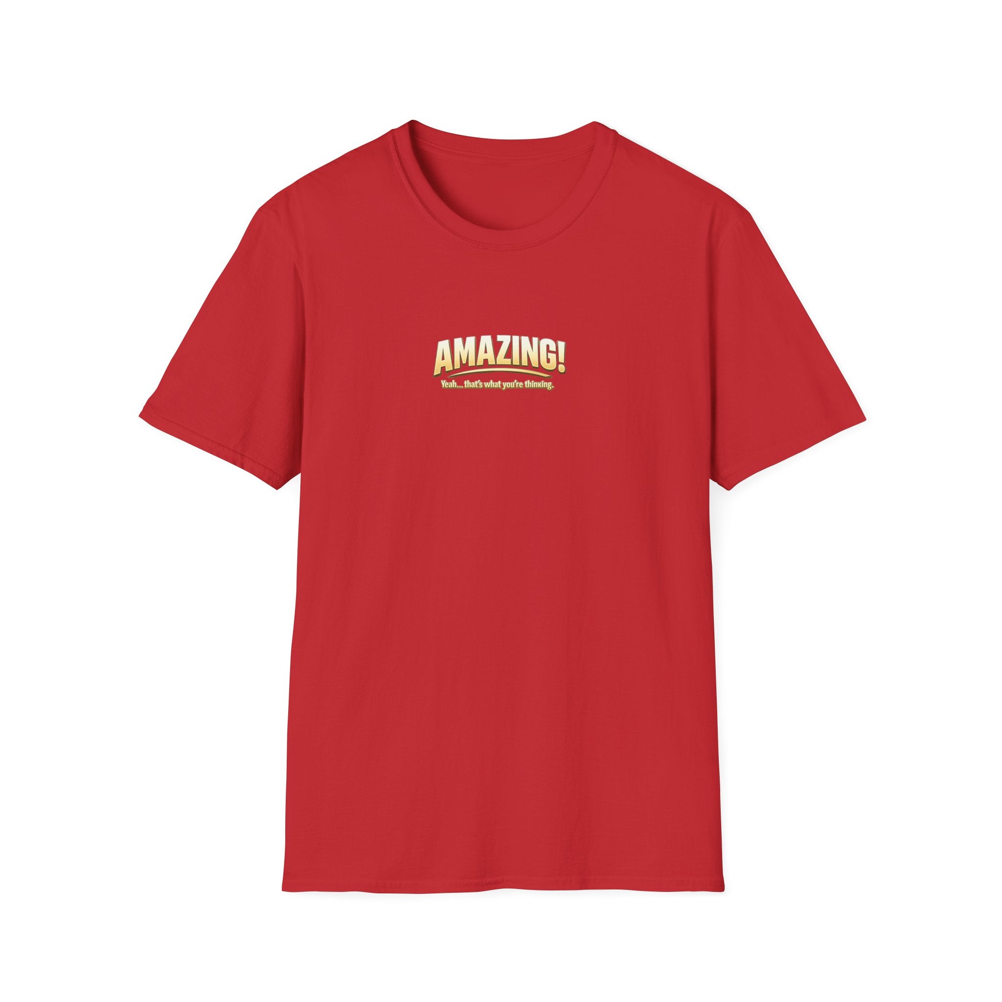 T-Shirt — "Amazing!" Gold Retro Script Graphic Tee
