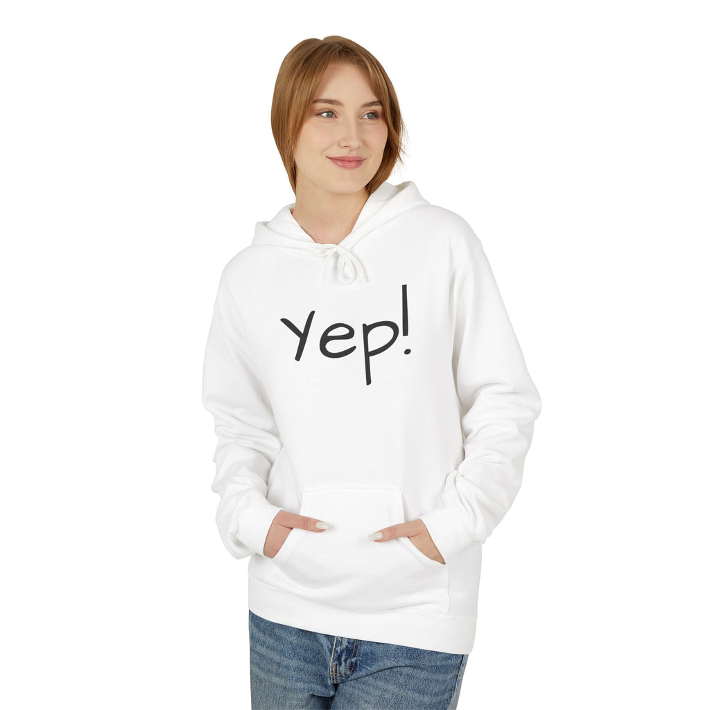 Yep! Hoodie — Minimal Casual Graphic Pullover