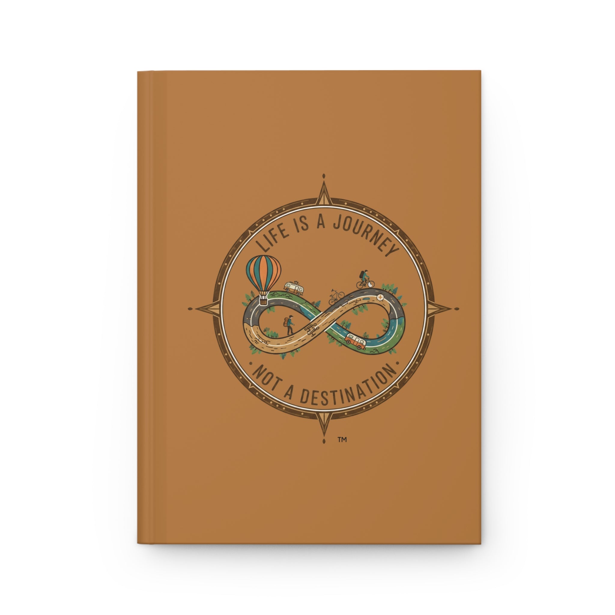 Hardcover Travel Journal — "Life Is A Journey, Not A Destination" Adventure Notebook