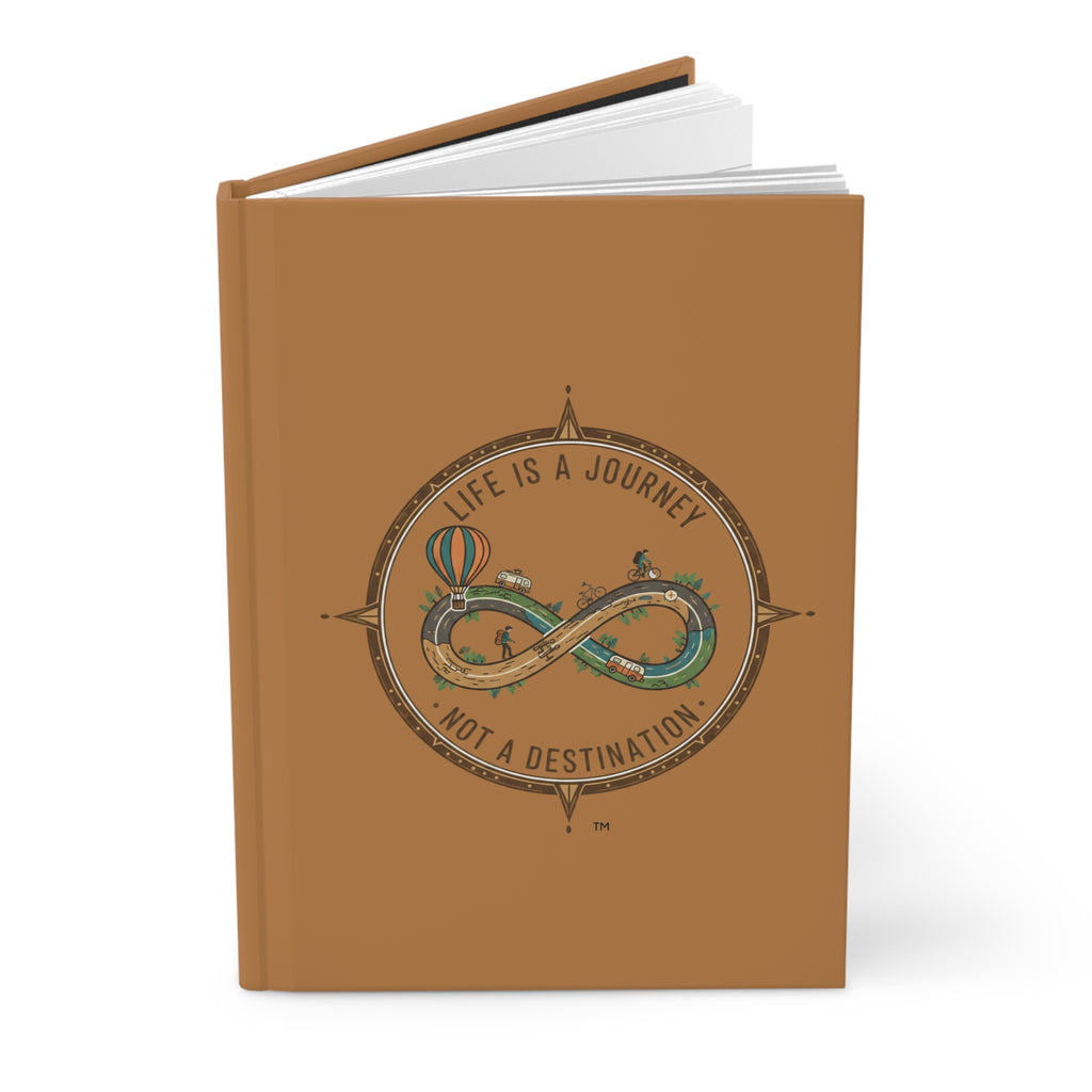 Hardcover Travel Journal — "Life Is A Journey, Not A Destination" Adventure Notebook