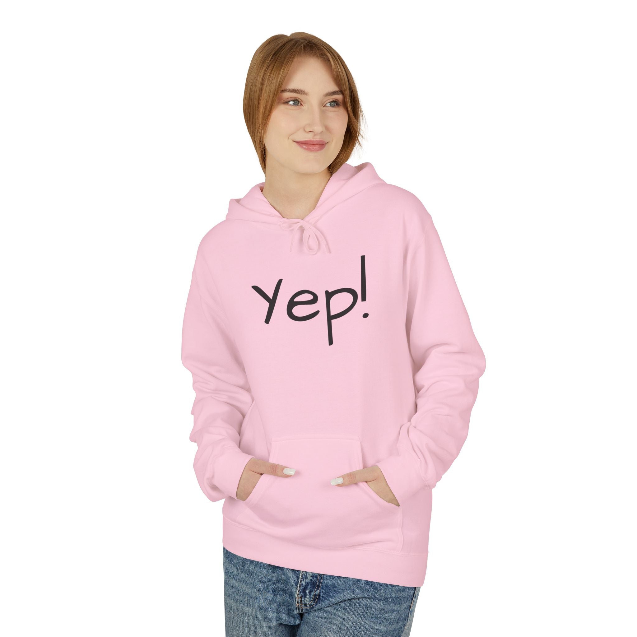 Yep! Hoodie — Minimal Casual Graphic Pullover