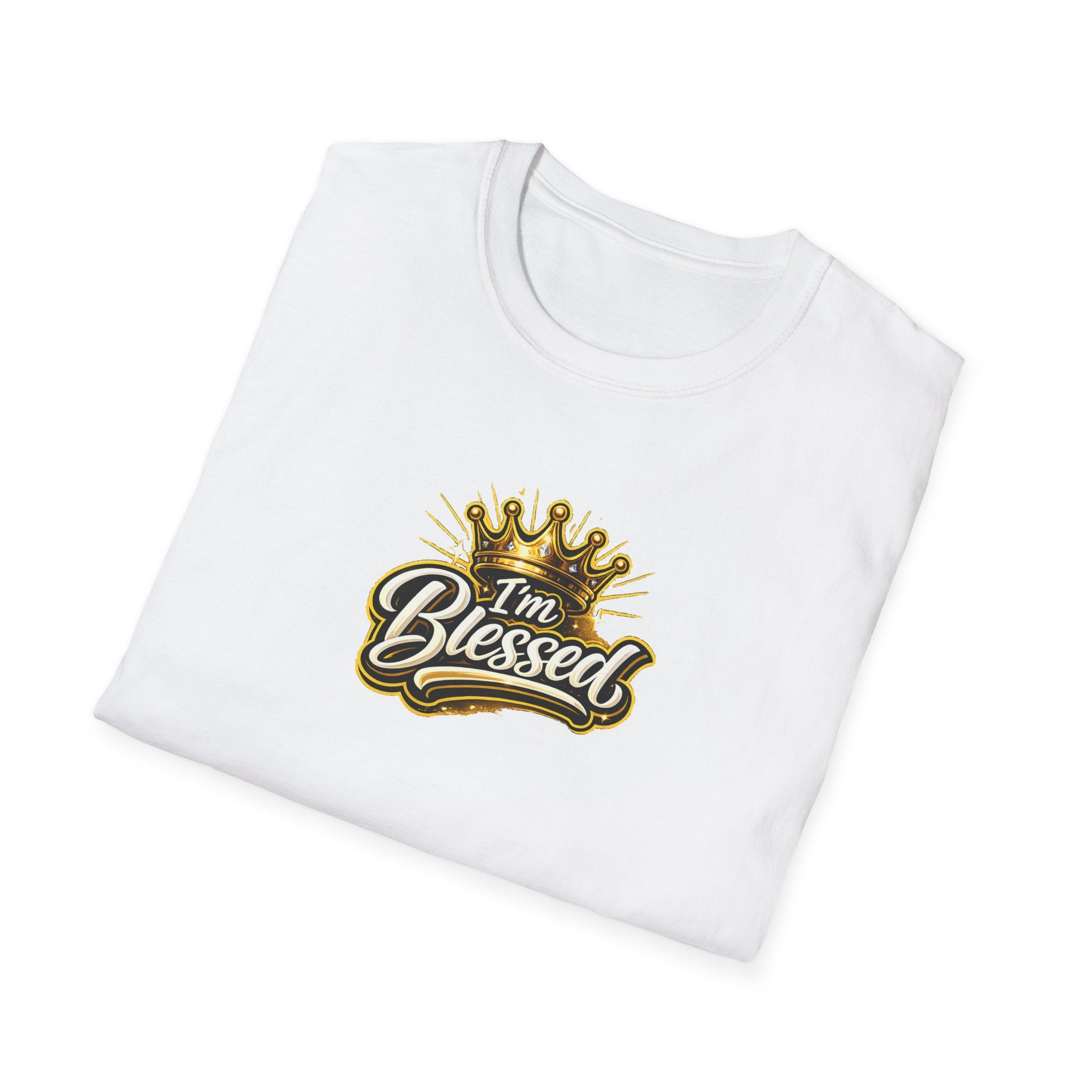 I'm Blessed T‑Shirt — Gold Crown Inspirational Faith Tee