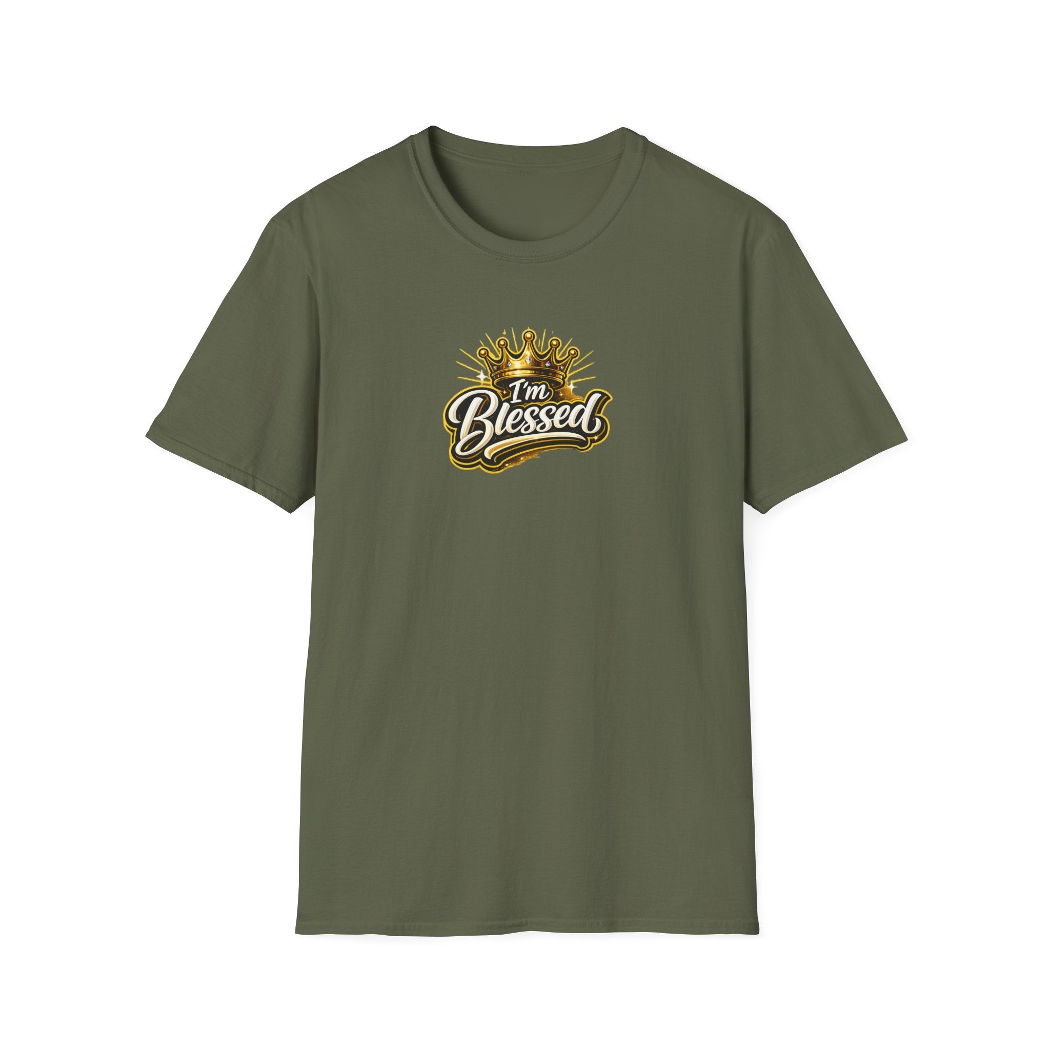 I'm Blessed T‑Shirt — Gold Crown Inspirational Faith Tee