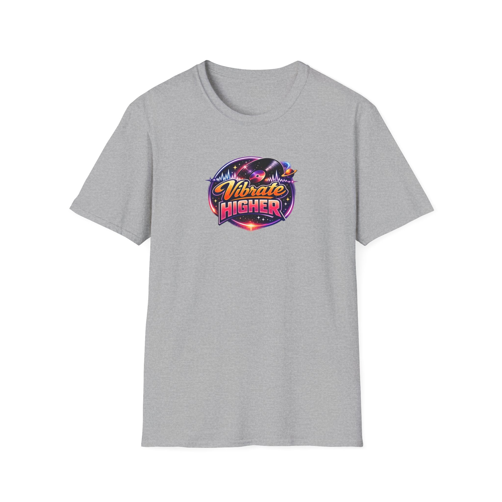 Vibrate Higher T-Shirt — Retro Cosmic Positive Vibes Tee