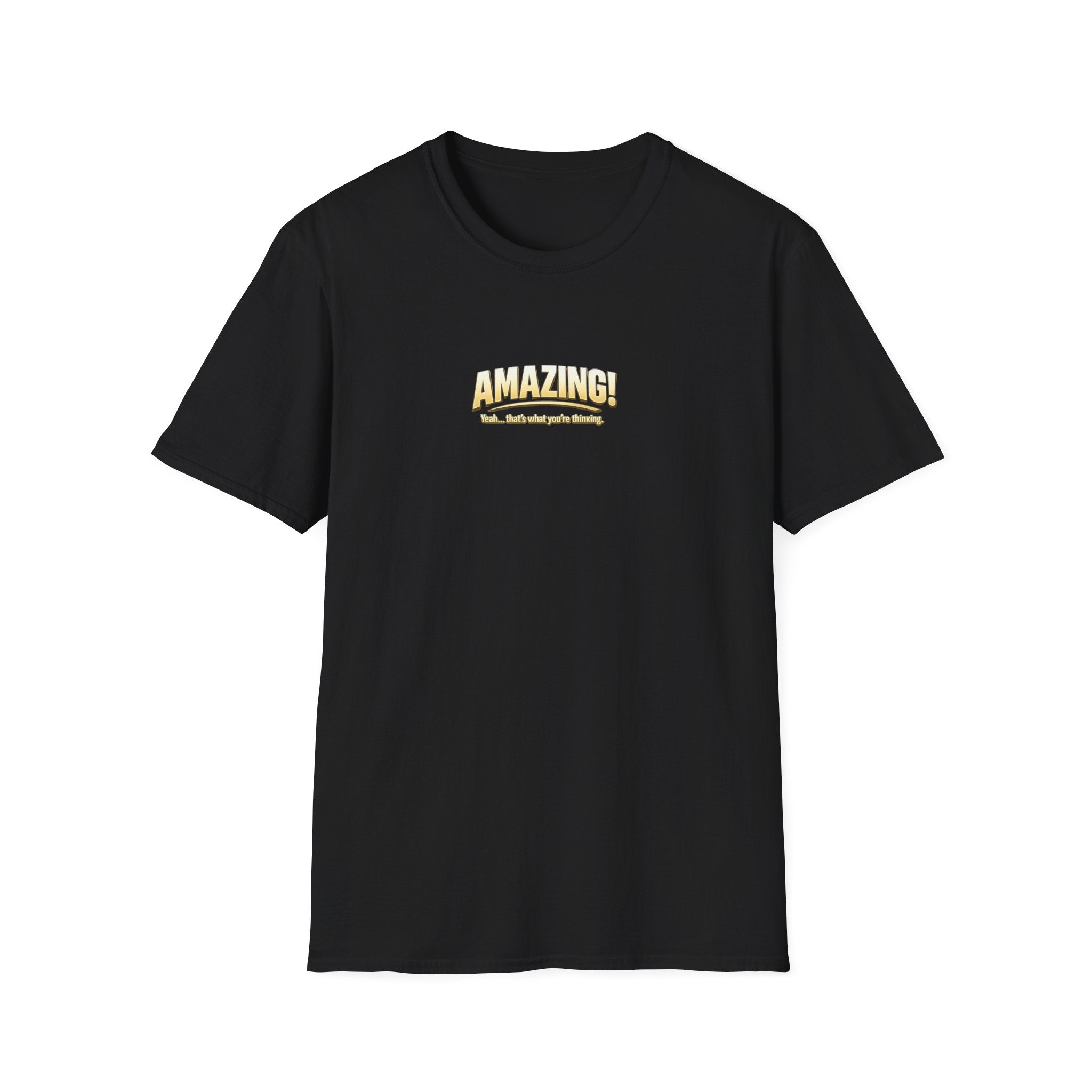 T-Shirt — "Amazing!" Gold Retro Script Graphic Tee