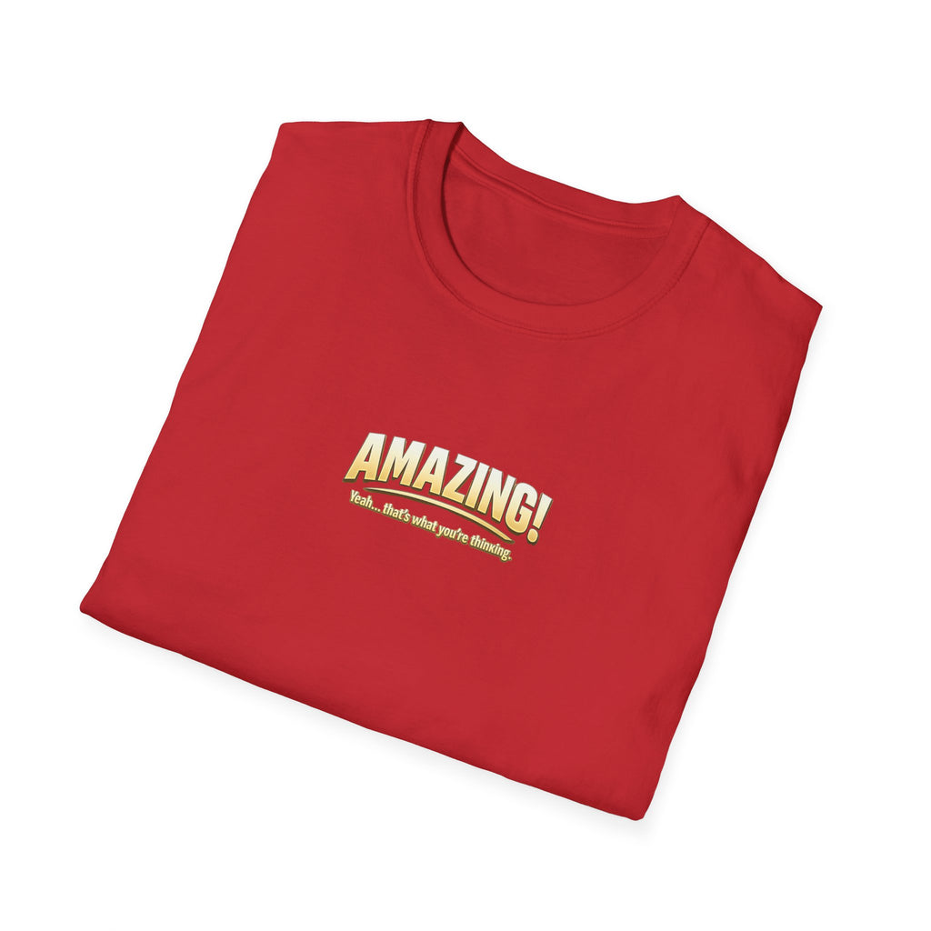 T-Shirt — "Amazing!" Gold Retro Script Graphic Tee
