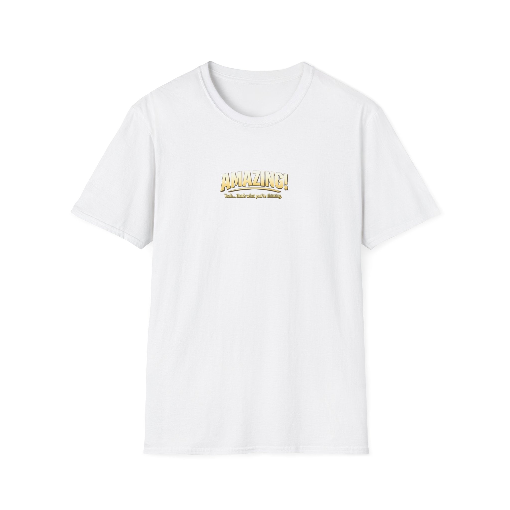 T-Shirt — "Amazing!" Gold Retro Script Graphic Tee