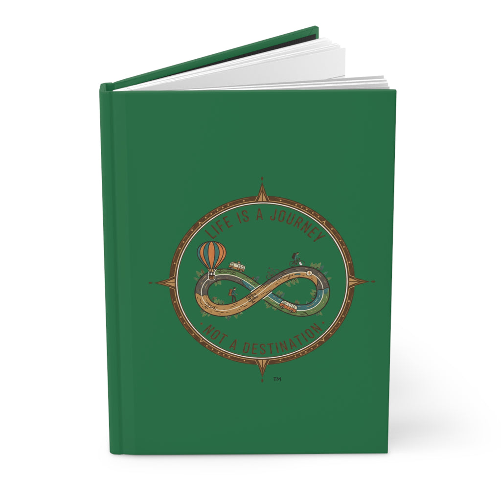 Journey-Inspired Hardcover Journal — “Life Is a Journey, Not a Destination”