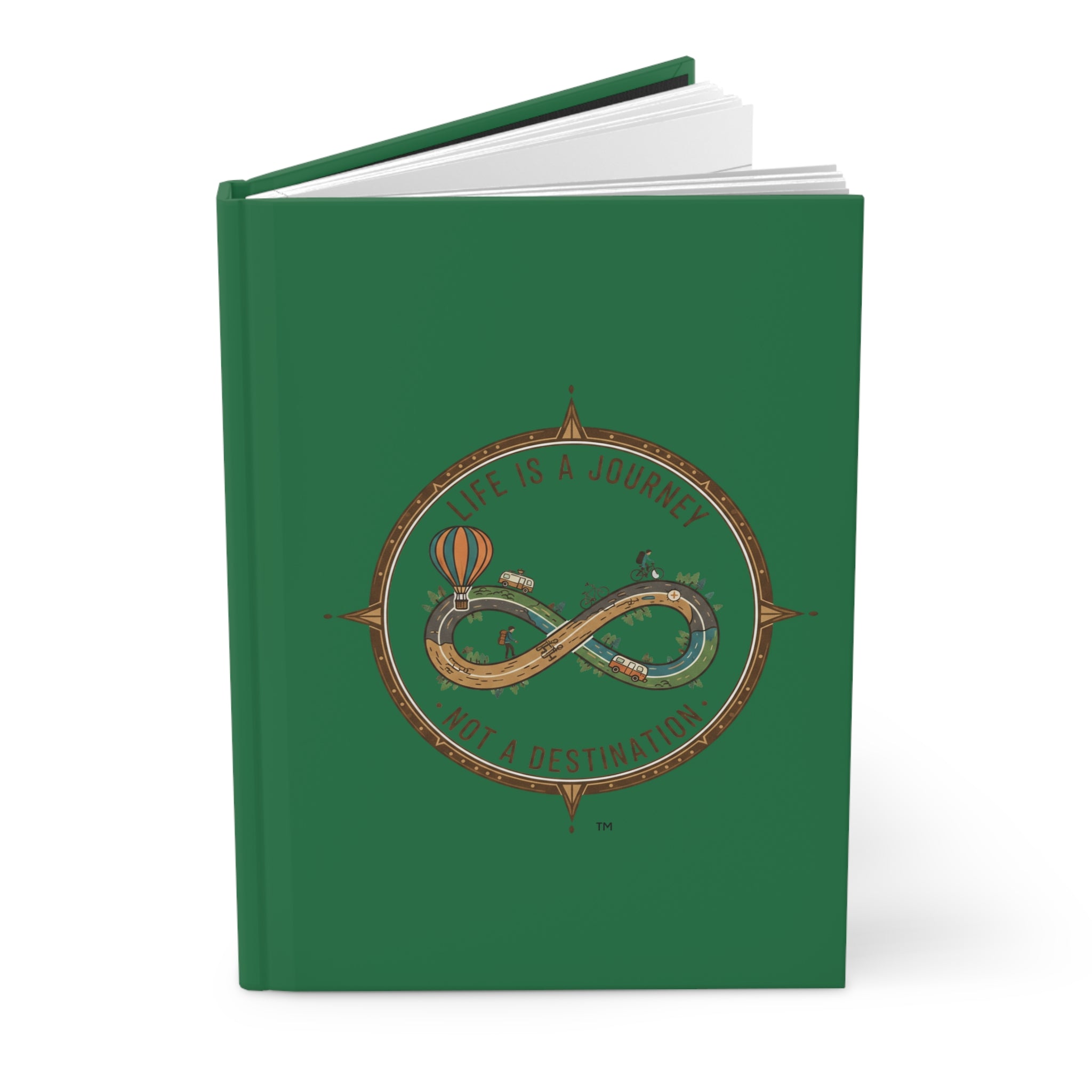 Journey-Inspired Hardcover Journal — “Life Is a Journey, Not a Destination”