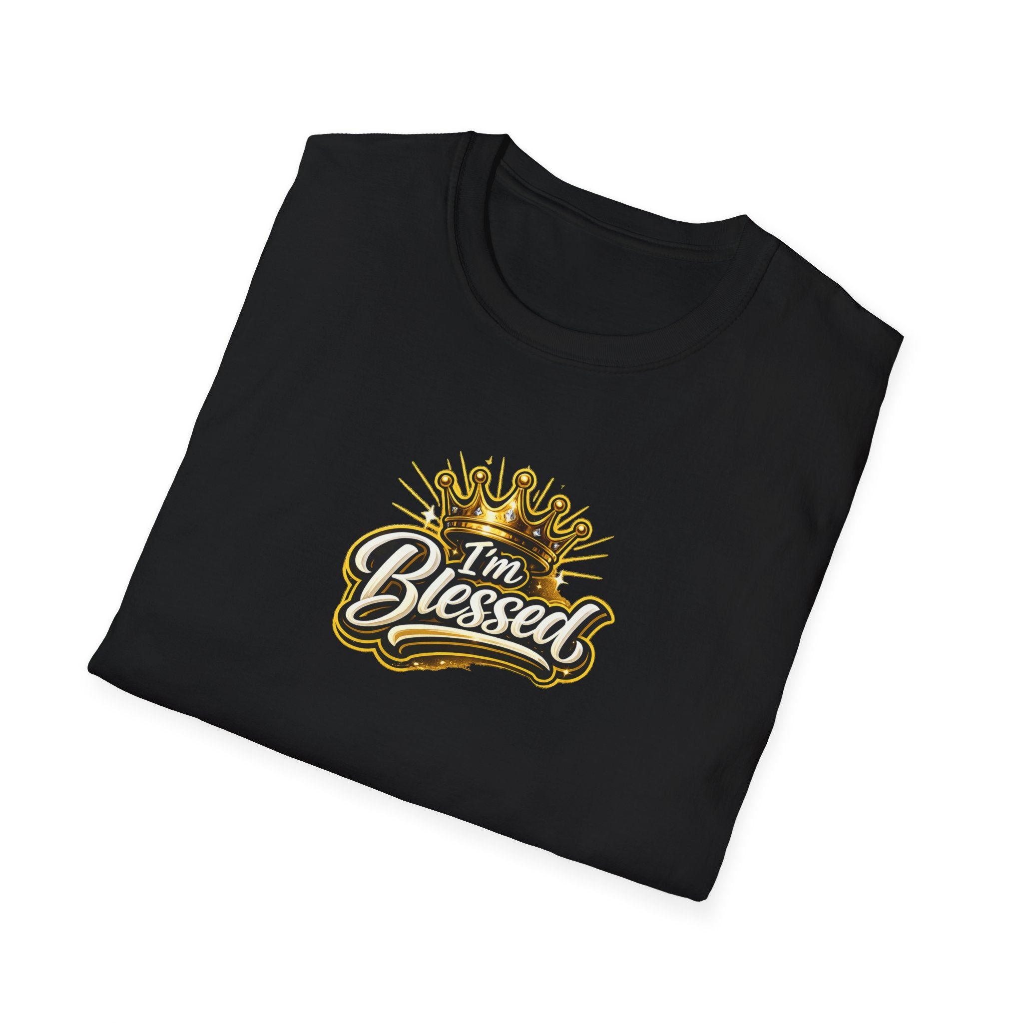 I'm Blessed T‑Shirt — Gold Crown Inspirational Faith Tee
