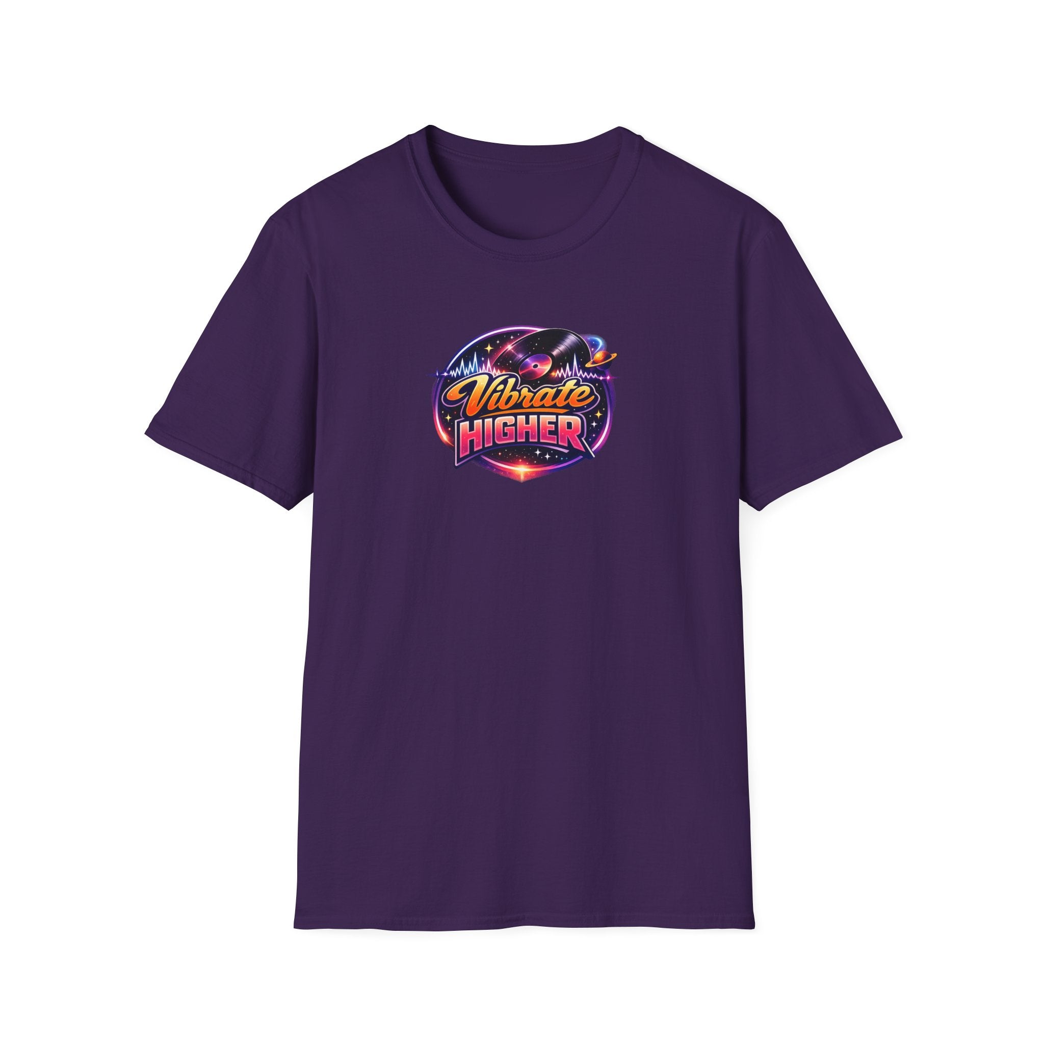 Vibrate Higher T-Shirt — Retro Cosmic Positive Vibes Tee