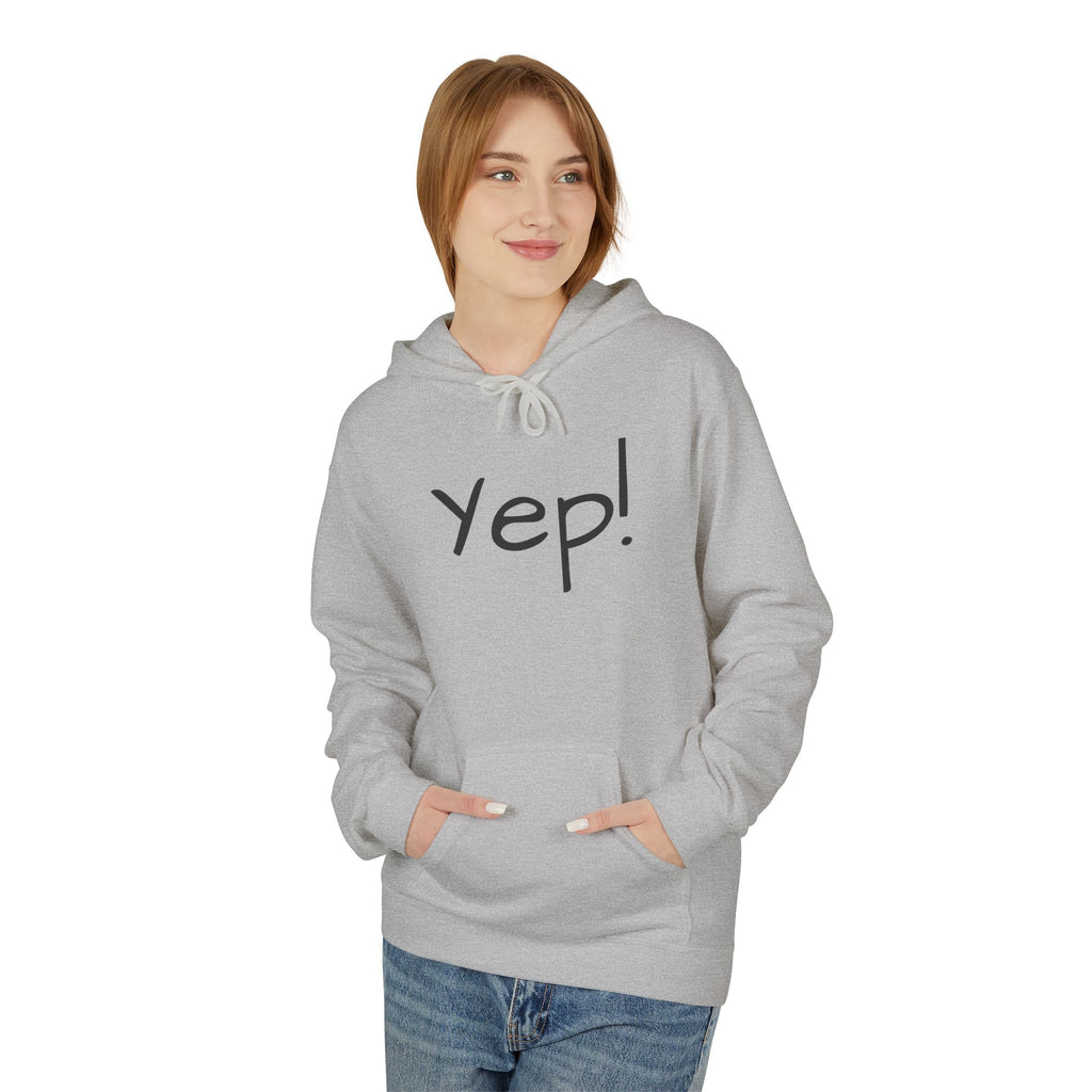 Yep! Hoodie — Minimal Casual Graphic Pullover