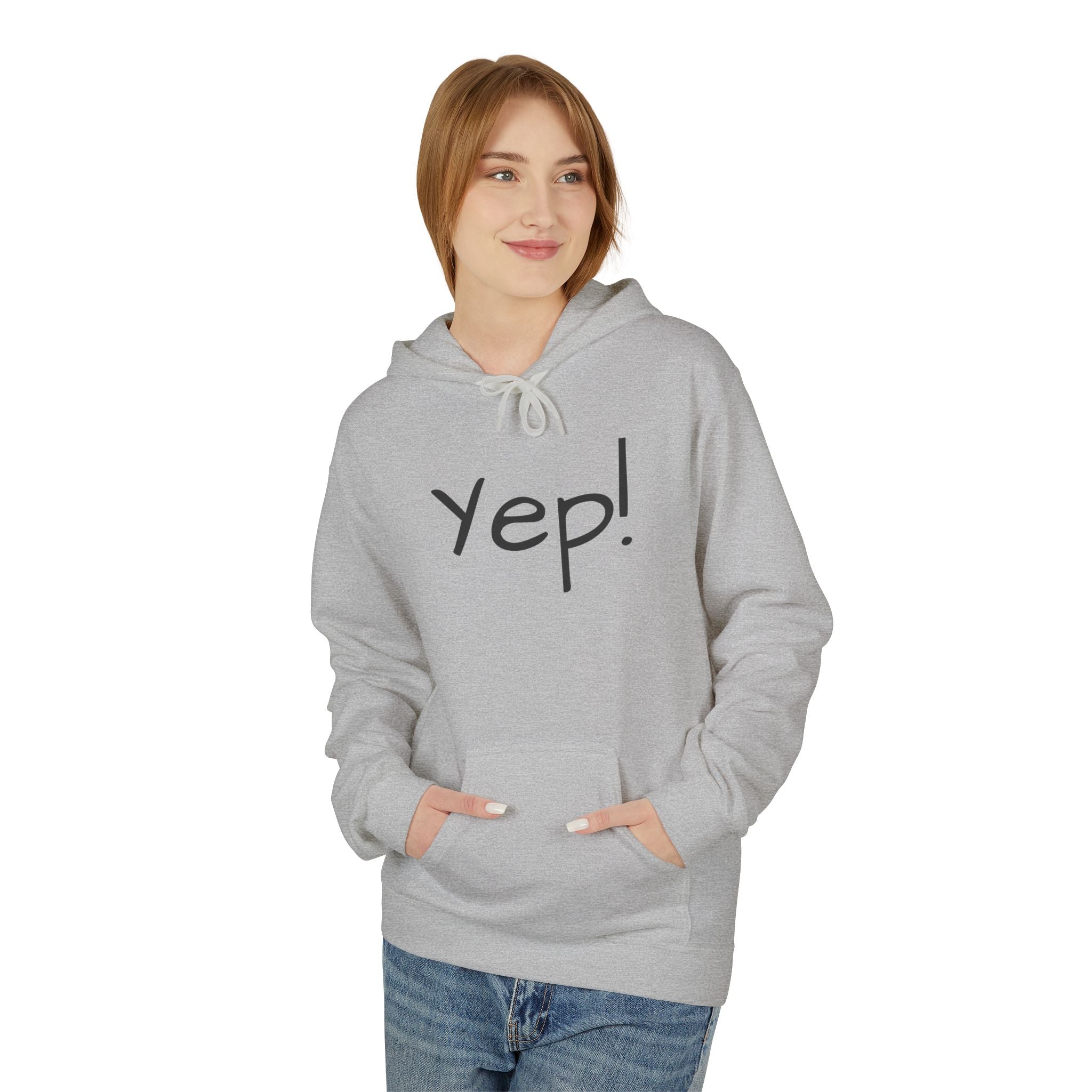 Yep! Hoodie — Minimal Casual Graphic Pullover