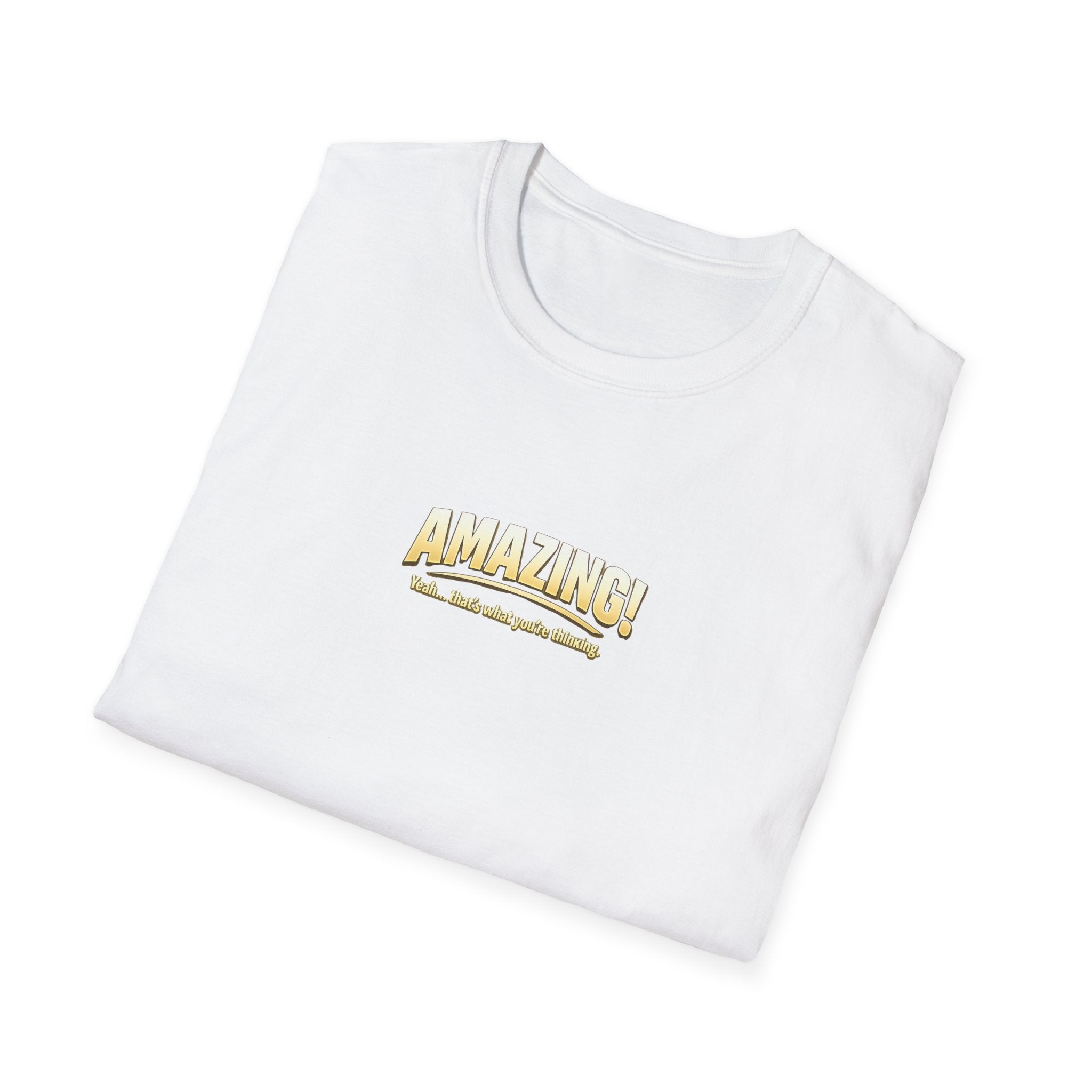 T-Shirt — "Amazing!" Gold Retro Script Graphic Tee