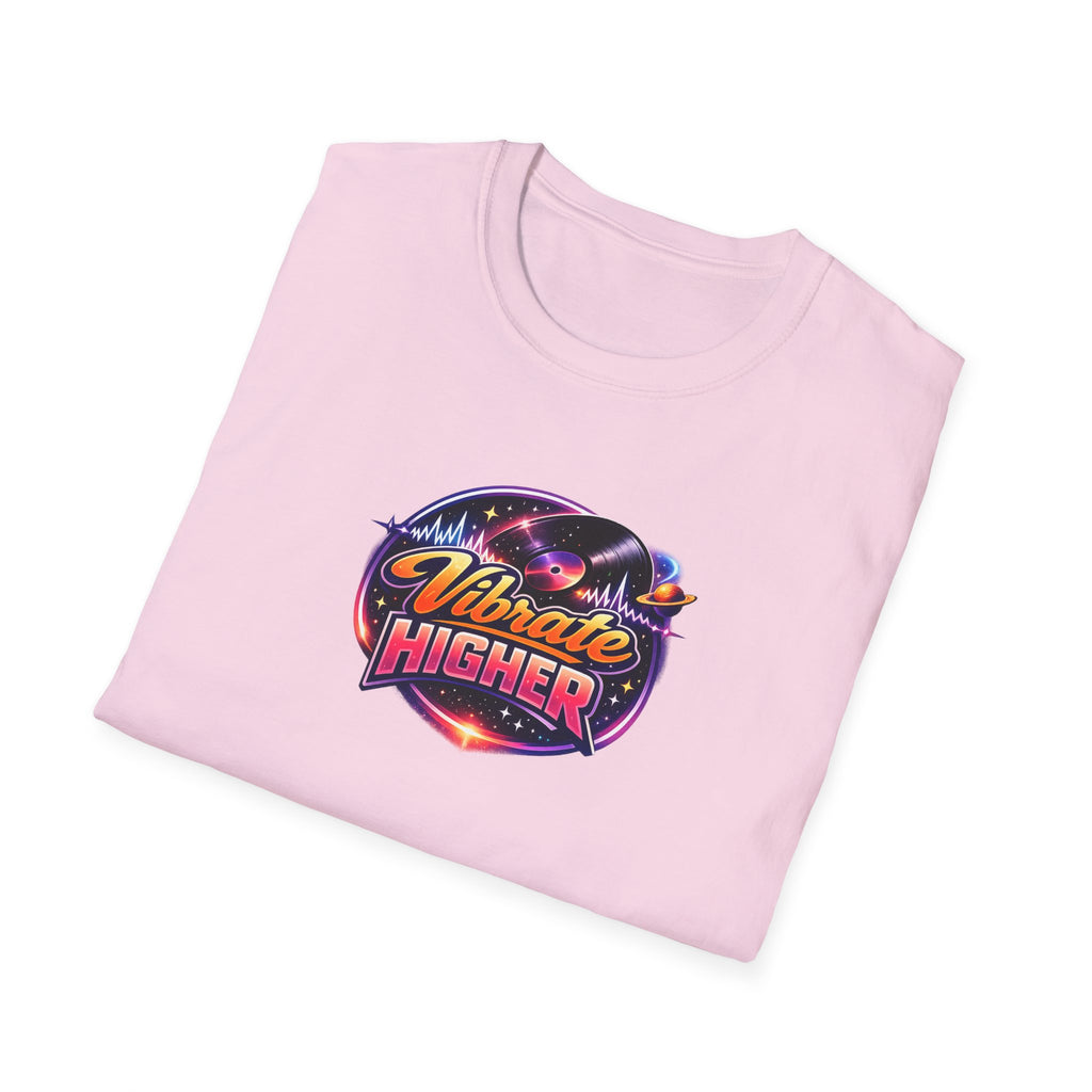 Vibrate Higher T-Shirt — Retro Cosmic Positive Vibes Tee