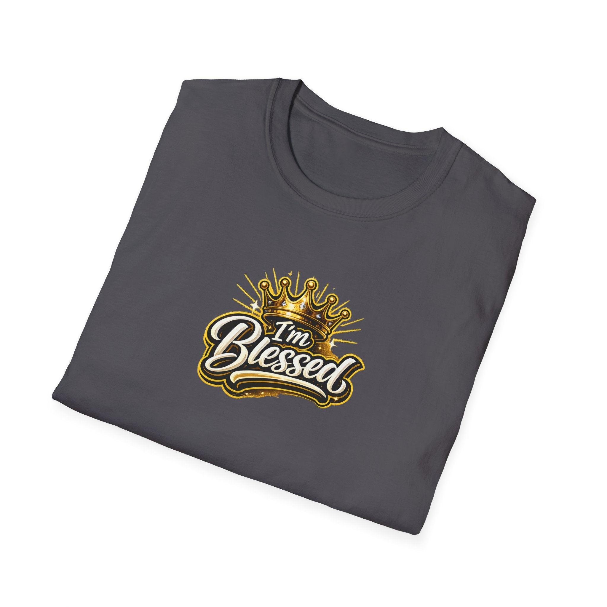 I'm Blessed T‑Shirt — Gold Crown Inspirational Faith Tee