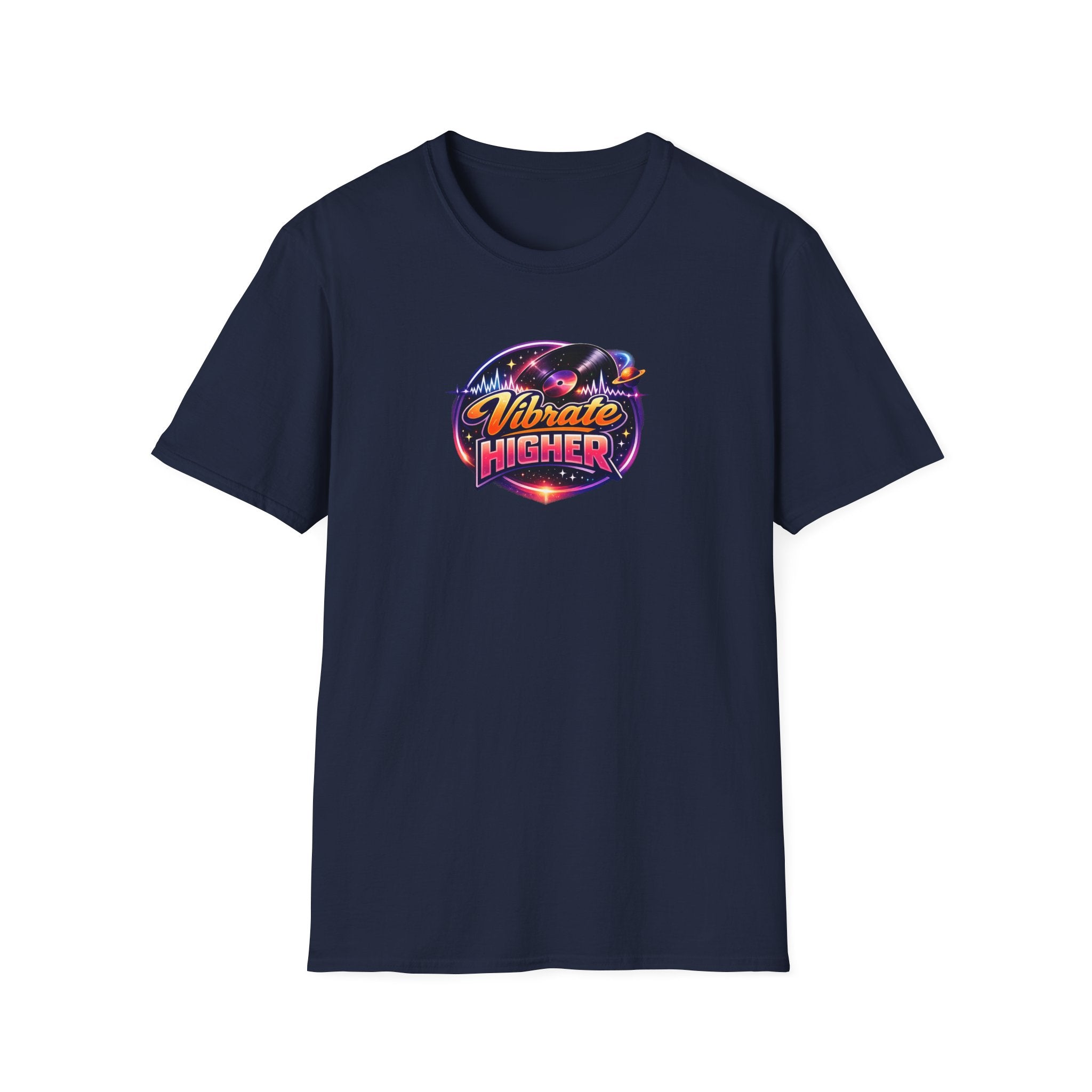 Vibrate Higher T-Shirt — Retro Cosmic Positive Vibes Tee