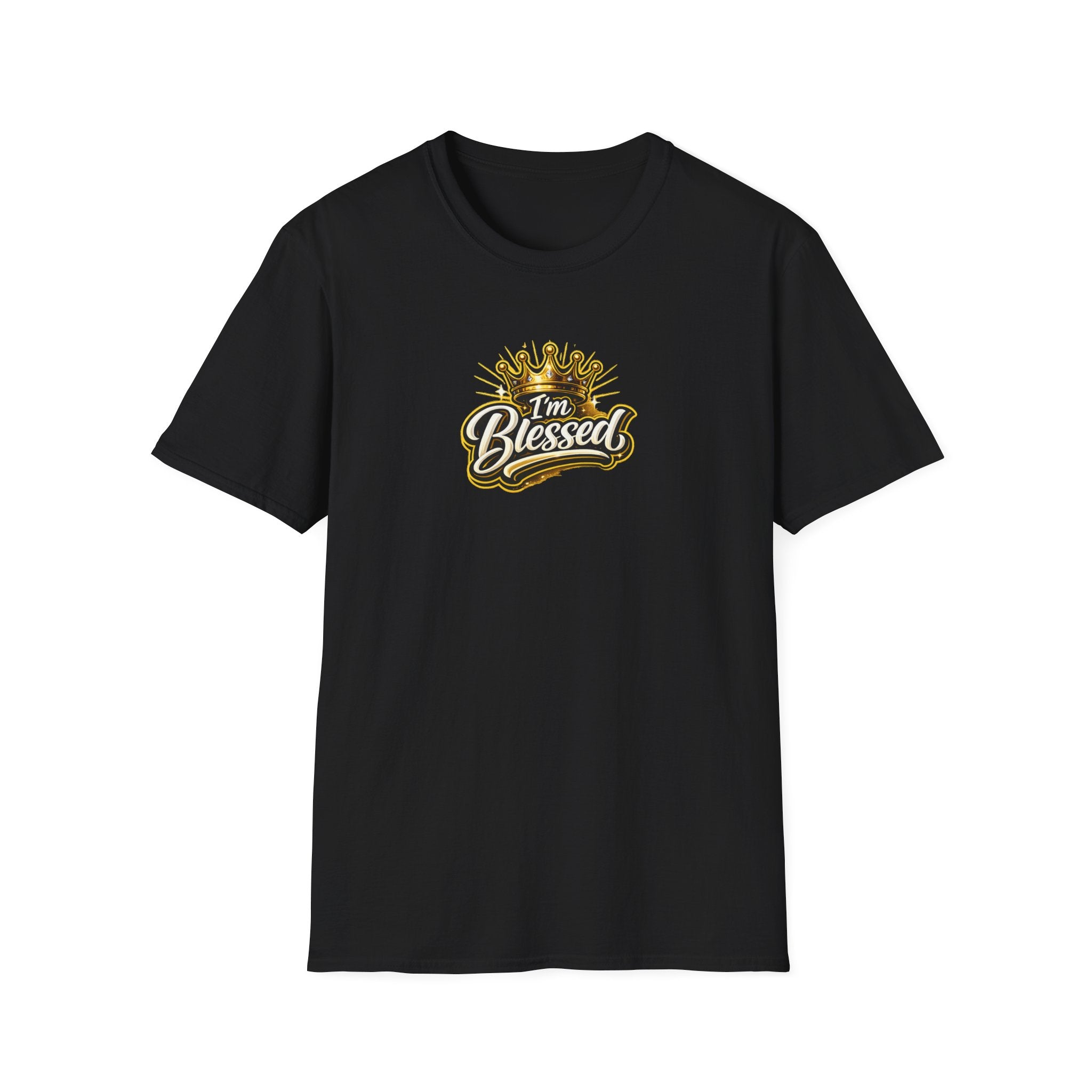 I'm Blessed T‑Shirt — Gold Crown Inspirational Faith Tee